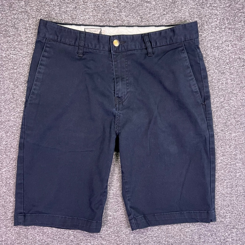 Volcom Chino Shorts Mens 32x10 Black Frickin Modern Stretch Casual Skater Grunge